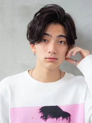 ショート カラー パーマ メンズ fifth JINGUMAE所属・波巻きスパイラルパー マ/シャドウパーマ駿のヘアスタイル