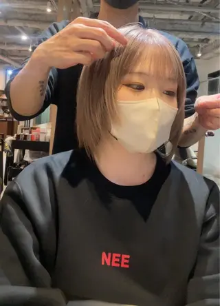 ミディアム カラー LATTE  渋谷所属・♡レイヤーカット れお♡のヘアスタイル