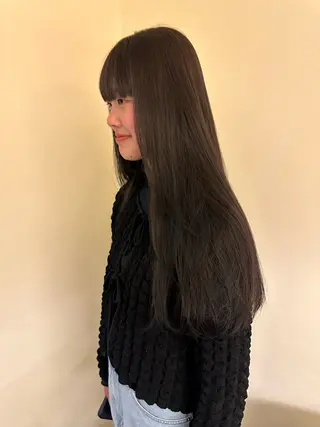 ロング カラー 青木未羽/ベージュ /透明感カラー/松本のヘアスタイル