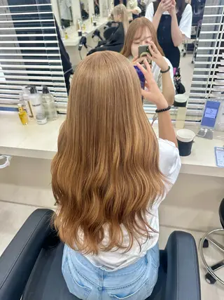 ロング カラー ヘアアレンジ 🎀 yuuka🎀のヘアスタイル