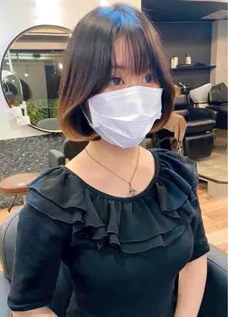 ミディアム カラー 大人可愛いレイヤー 大田のヘアスタイル