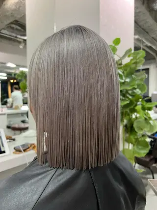 ミディアム カラー ハイトーン&髪質改善 ＆韓国エクステ🤎のヘアスタイル