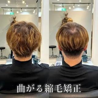 ショート パーマ ブリーチ縮毛矯正/ デサキ ショウヘイのヘアスタイル