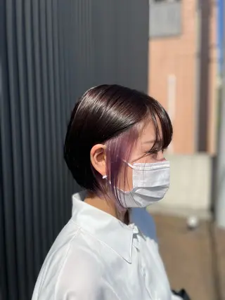 ショート カラー 山本 あやめ子のヘアスタイル