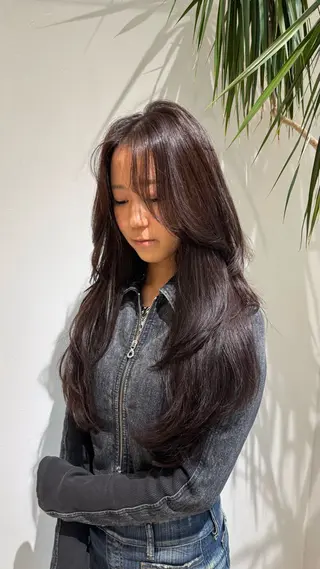 ロング カラー 韓国レイヤー🇰🇷 韓国研修◎渋谷カイトのヘアスタイル