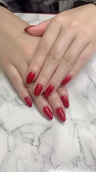 ネイル はな💎ネイル ワンホン、長さ出しのネイルデザイン