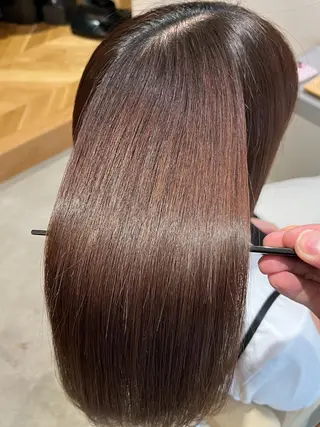 ロング 髪質改善｜縮毛矯正 ならelu宿河原のヘアスタイル