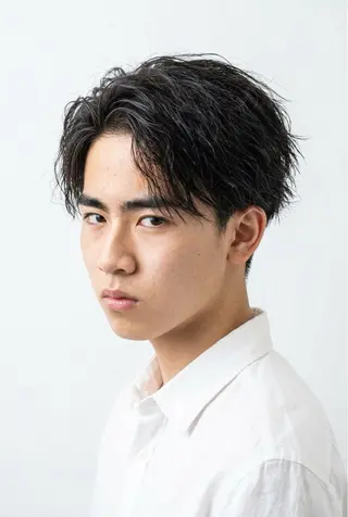 ショート パーマ メンズ 心斎橋メンズサロン リベルテグリットのヘアスタイル