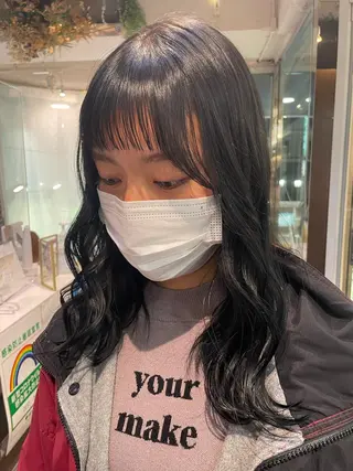 セミロング カラー aya/小顔レイヤー /柔らかカラーのヘアスタイル