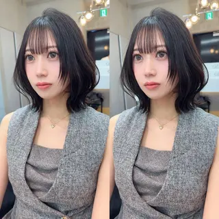 ミディアム カラー ✨髪質改善特化✨副 店長椎葉信乃介のヘアスタイル