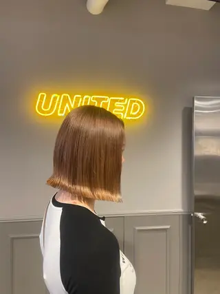 ショート カラー ヘアアレンジ flammeum所属・ハイトーン/ボブ /misakiのヘアスタイル