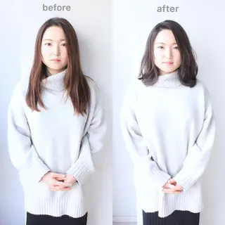 ミディアム 河野 薫のヘアスタイル