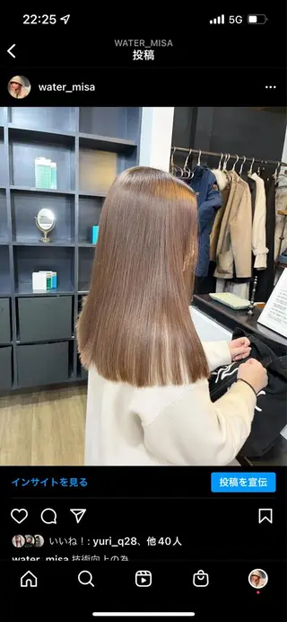 ミディアム SALOWIN新宿三丁目frente所属・髪質改善/艶カラー MISATOのヘアスタイル