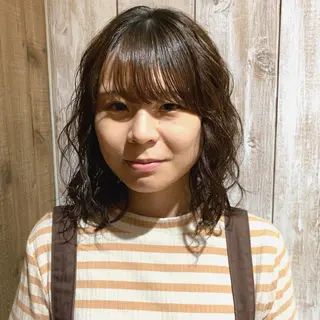 ミディアム パーマ SOYON 🤍CHIZU🤍.のヘアスタイル