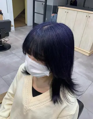 ミディアム カラー ショート・ボブ 🌈chinaのヘアスタイル