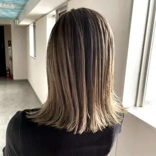 ミディアム カラー 松井那津子 /ハイライトブリーチのヘアスタイル