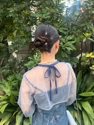 ミディアム ヘアアレンジ 【ヘアセット/美眉】 吉川玲のヘアスタイル