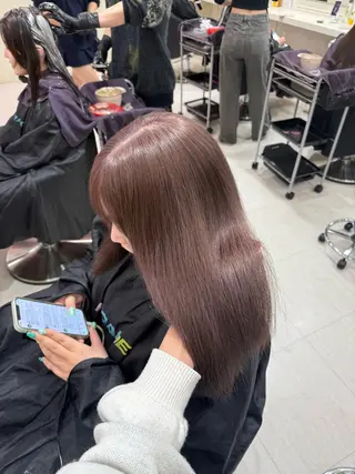 ミディアム 🎀🫧透明感 ピンクラベンダー💟のヘアスタイル