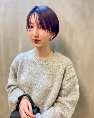ショート カラー パーマ ヘアアレンジ メンズ キッズ ネイル マツエク・マツパ アイブロウ tatsumi/ボブ ウルフ/レイヤーのヘアスタイル
