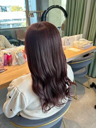 ロング カラー りあの🎀 /暖色カラー🍒のヘアスタイル