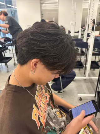 ショート メンズ ハイトーン/透明感 艶カラー/SAKI‎のヘアスタイル