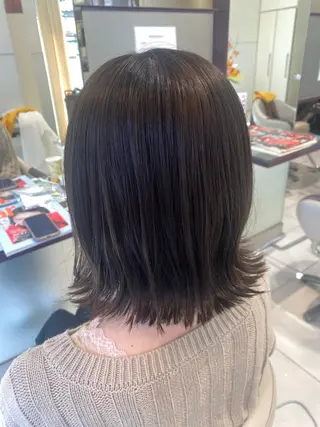 ミディアム カラー 透明感カラー💜艶髪 sayakaのヘアスタイル