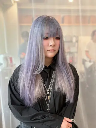 ロング カラー GaKu/ハイトーン /ブリーチ/ブロンドのヘアスタイル