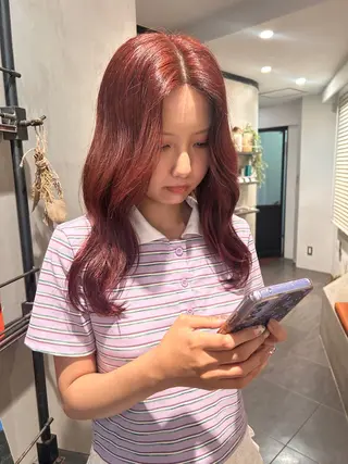 セミロング カラー オタク救済🎀 可愛いに特化　ゆうなのヘアスタイル