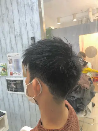 ショート メンズ 髪質改善× ハイライト溝江のヘアスタイル