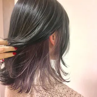 セミロング カラー ヘアアレンジ 【Sweep】おじま のぞみのヘアスタイル