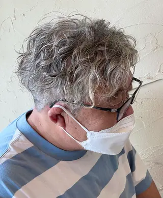 ショート パーマ メンズ メンズ特化/パーマ指 名No.1/百瀬太郎のヘアスタイル