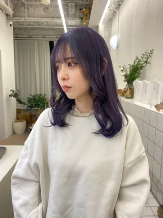 ミディアム カラー NIKO/名古屋/ 伏見/花屋併設のヘアスタイル
