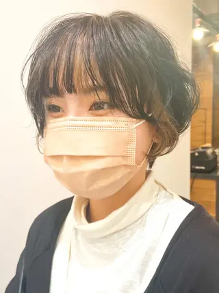 ショート カラー 田中 あやなのヘアスタイル