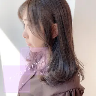セミロング カラー 🌟横浜THREE 店長担当🌟のヘアスタイル