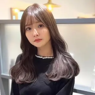 ロング カラー 宮澤  タケル ミディアムヘアのヘアスタイル