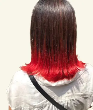 ミディアム カラー ケアブリーチ /髪質 改善/古橋圭史郎のヘアスタイル