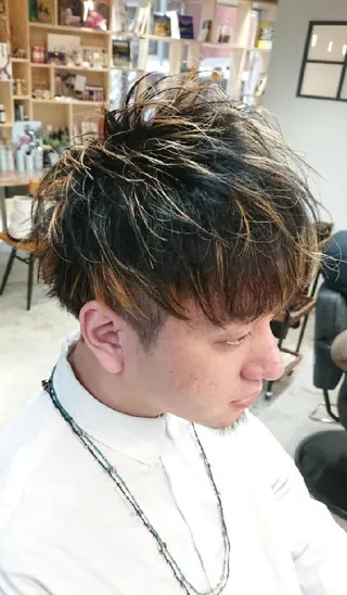 カラー メンズ 透明感ハイトーン☆ 今津 佑太のヘアスタイル