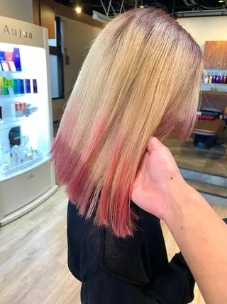 ミディアム カラー 髪質改善/ブリーチ 田代 龍我のヘアスタイル