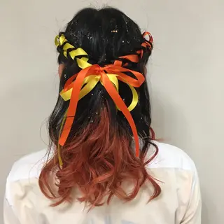 セミロング カラー ヘアアレンジ 【Sweep】おじま のぞみのヘアスタイル