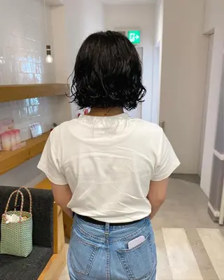 ショート カラー パーマ 、 、のヘアスタイル