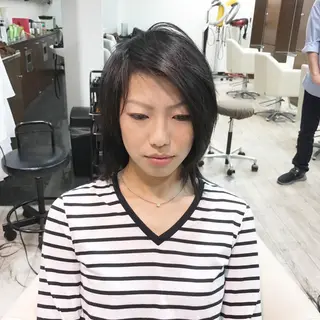 ショート カラー パーマ ヘアアレンジ メンズ キッズ ネイル マツエク・マツパ Leyシェアサロン所属・Ken ドライカット ✂️髪質改善のヘアスタイル