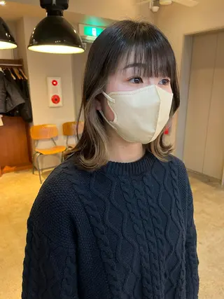 ミディアム カラー 🩷ハイトーン透明感 レイヤー🩷ユリカのヘアスタイル