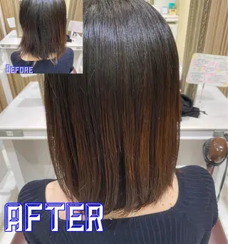 ミディアム パーマ 仁科 友恵のヘアスタイル