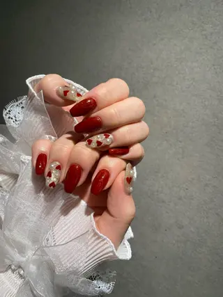 ネイル I-nailロング /ワンホン/キラキラのネイルデザイン