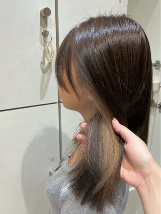 ミディアム カラー ボブ/ショート/金田 夏葵のヘアスタイル