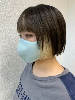 ショート 🧨ブリーチー×ボブ レイヤー💎じゅえるのヘアスタイル
