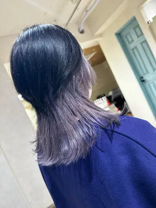 セミロング カラー デザインカラー🎨 下北沢 / 磯部のヘアスタイル