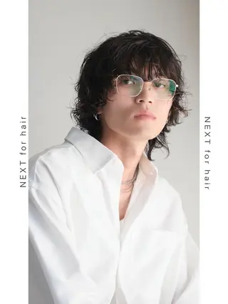 ミディアム パーマ 🖱️ナチュラルヘア 鍋谷美帆🖱️のヘアスタイル