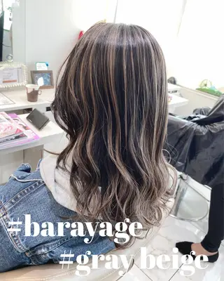 ミディアム カラー 山崎俊輔/髪質改善 /バレイヤージュのヘアスタイル