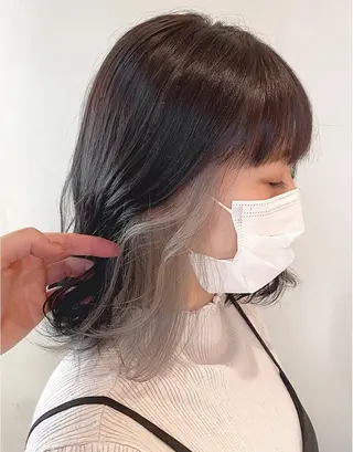 ミディアム カラー ボブ/透明感カラー 🇰🇷Ryotaのヘアスタイル